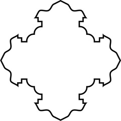 Islamic Amblem Design Thin Line Black stroke silhouettes Design pictogram symbol visual illustration