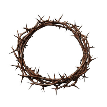 corona de espinas de Jesucristo sobre fondo transparente png, concepto semana santa