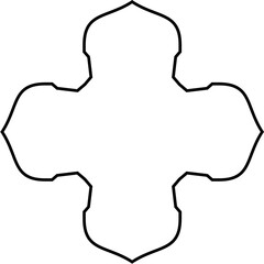 Islamic Amblem Design Thin Line Black stroke silhouettes Design pictogram symbol visual illustration