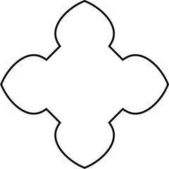 Islamic Amblem Design Thin Line Black stroke silhouettes Design pictogram symbol visual illustration