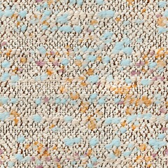 Seamless beige wooven fabric flatten boucle pattern background