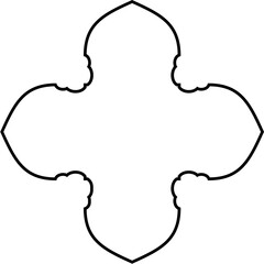 Islamic Amblem Design Thin Line Black stroke silhouettes Design pictogram symbol visual illustration