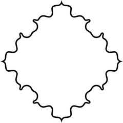 Fototapeta premium Islamic Amblem Design Thin Line Black stroke silhouettes Design pictogram symbol visual illustration