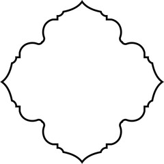 Islamic Amblem Design Thin Line Black stroke silhouettes Design pictogram symbol visual illustration