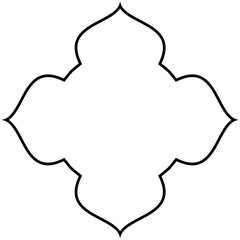 Islamic Amblem Design Thin Line Black stroke silhouettes Design pictogram symbol visual illustration