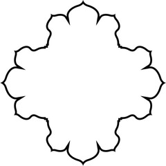 Islamic Amblem Design Thin Line Black stroke silhouettes Design pictogram symbol visual illustration