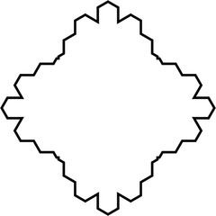 Fototapeta na wymiar Islamic Amblem Design Thin Line Black stroke silhouettes Design pictogram symbol visual illustration