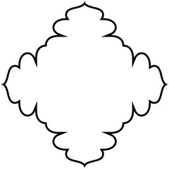 Islamic Amblem Design Thin Line Black stroke silhouettes Design pictogram symbol visual illustration