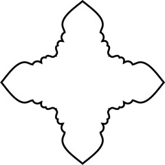 Islamic Amblem Design Thin Line Black stroke silhouettes Design pictogram symbol visual illustration