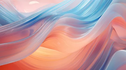  3d render wavy abstract wallpaper background beautiful ai generated banner © stocker