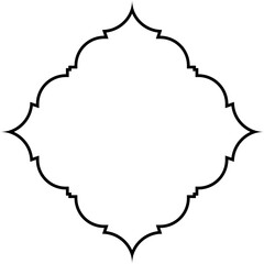 Islamic Amblem Design Thin Line Black stroke silhouettes Design pictogram symbol visual illustration
