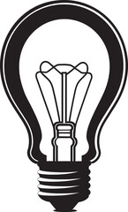 Modernistic Brilliance Black Bulb Vector Logo Iconography Sleek Luminescence Black Bulb Vector Logo Emblematic Design
