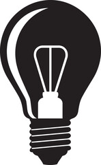 Artistic Brilliance Black Bulb Vector Logo Representation Gleaming Shadows Black Bulb Vector Logo Artistry
