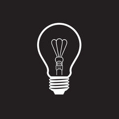 Radiant Innovation Black Bulb Vector Logo Symbolism Lighting the Brand Black Bulb Vector Logo Concept