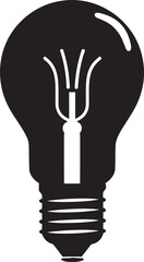 Luminosity in Design Black Bulb Vector Logo Icon Design Shaping Brilliance Black Bulb Vector Logo Representation