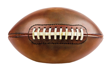 American football made of leather, cut out - stock png.