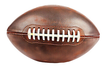 American football made of leather, cut out - stock png.
