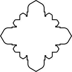 Islamic Amblem Design Thin Line Black stroke silhouettes Design pictogram symbol visual illustration