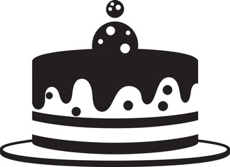 Shadows of Innovation Black Cake Iconic Symbolism Elegant Radiance Black Cake Iconic Mark