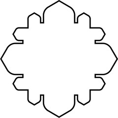 Islamic Amblem Design Thin Line Black stroke silhouettes Design pictogram symbol visual illustration