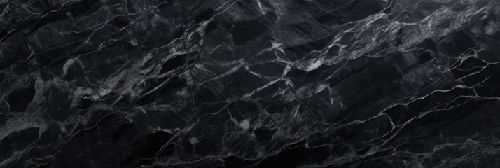 Foto op Plexiglas black marble stone  © Artur