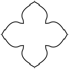 Islamic Amblem Design Thin Line Black stroke silhouettes Design pictogram symbol visual illustration
