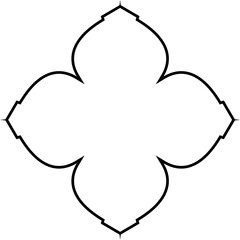 Islamic Amblem Design Thin Line Black stroke silhouettes Design pictogram symbol visual illustration