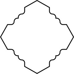 Islamic Amblem Design Thin Line Black stroke silhouettes Design pictogram symbol visual illustration