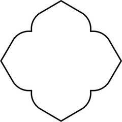 Islamic Amblem Design Thin Line Black stroke silhouettes Design pictogram symbol visual illustration