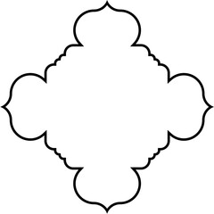 Islamic Amblem Design Thin Line Black stroke silhouettes Design pictogram symbol visual illustration