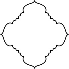 Islamic Amblem Design Thin Line Black stroke silhouettes Design pictogram symbol visual illustration