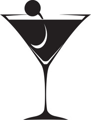 Luxury Sips Vector Black Cocktail Symbolic Emblem Crafted Indulgence Black Drink Iconic Identity