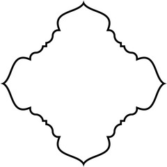 Islamic Amblem Design Thin Line Black stroke silhouettes Design pictogram symbol visual illustration