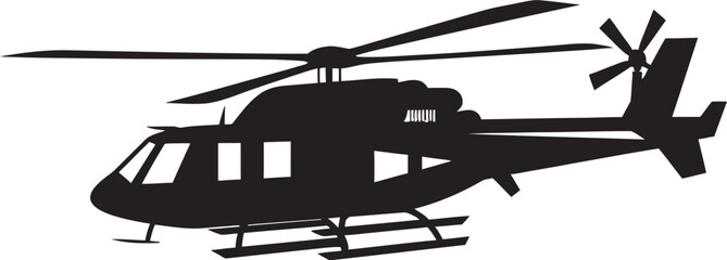 Precision Defender Black Combat Helicopter Icon Dynamic Force Vector Black Helicopter Mark