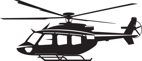 Elegant Strike Symbolic Black Helicopter Sleek Guardian Iconic Black Combat Helicopter
