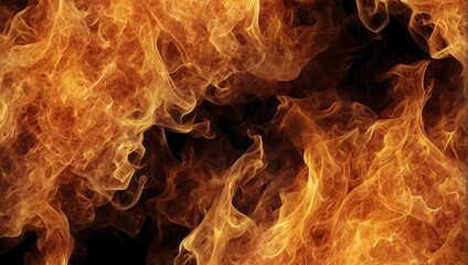 A seamless background of dense, golden fire flames filling the frame with a smooth gradient from bright yellow to deep orange.