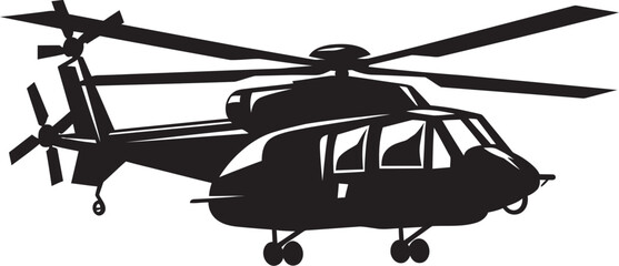 Warrior Fury Vector Black Helicopter Emblematic Identity Stealth Force Black Combat Helicopter Symbolic Emblem