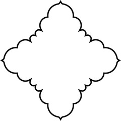 Islamic Amblem Design Thin Line Black stroke silhouettes Design pictogram symbol visual illustration