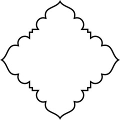 Islamic Amblem Design Thin Line Black stroke silhouettes Design pictogram symbol visual illustration