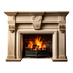 Fireplace Isolated on Transparent Background