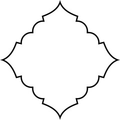 Islamic Amblem Design Thin Line Black stroke silhouettes Design pictogram symbol visual illustration