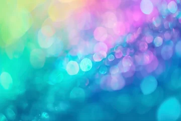 Poster Blue, purple, green gradient. Soft pastel color gradient. Holographic blurred abstract background. © Hunman