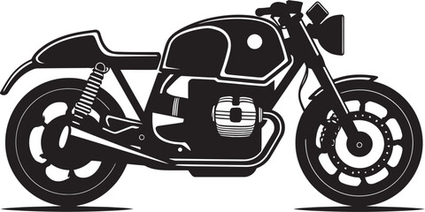 Speed Icon Vector Black Cafe Racer Mark Modern Classic Black Cafe Racer Iconic Identity