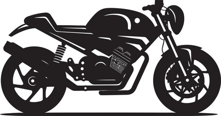 Fototapeta premium Revolutionary Classic Vector Black Cafe Racer Emblem Dynamic Speedster Black Cafe Racer Iconic Mark