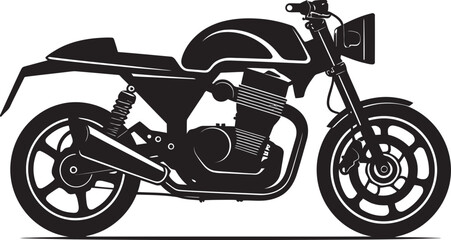 Sleek Velocity Vector Black Cafe Racer Symbolism Heritage Style Black Cafe Racer Emblematic Design