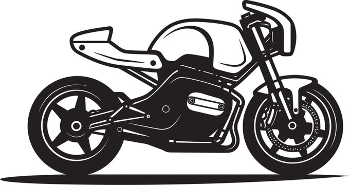 Precision Rider Vector Black Cafe Racer Emblem Dynamic Elegance Black Cafe Racer Icon