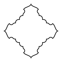 Islamic Amblem Design Thin Line Black stroke silhouettes Design pictogram symbol visual illustration
