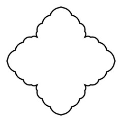 Islamic Amblem Design Thin Line Black stroke silhouettes Design pictogram symbol visual illustration