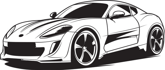 Speed Evolution Concept Sports Car Emblematic Precision Elegant Formula Black Vector Sports Car Mark