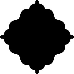 Islamic Amblem Design Glyph Black Filled silhouettes Design pictogram symbol visual illustration